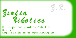 zsofia nikolics business card